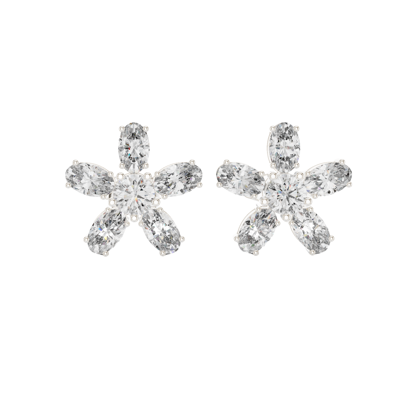 Round Cut Dimound Earring 14 k Gold for Wommen For Earring - pure carat