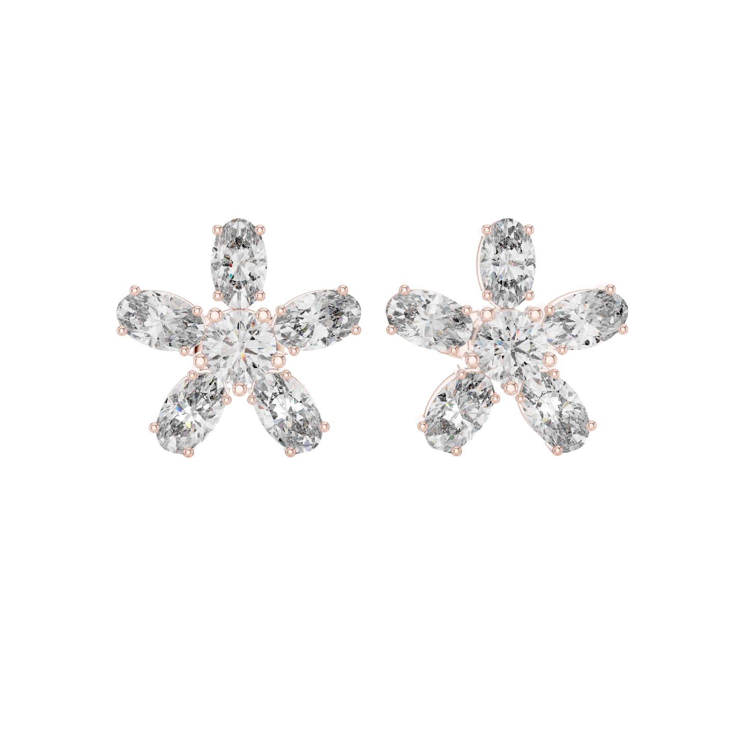 Round Cut Dimound Earring 14 k Gold for Wommen For Earring - pure carat