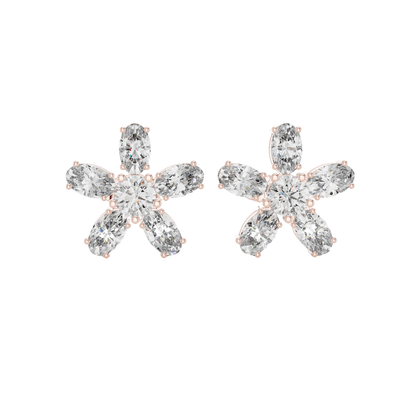 Round Cut Dimound Earring 14 k Gold for Wommen For Earring - pure carat