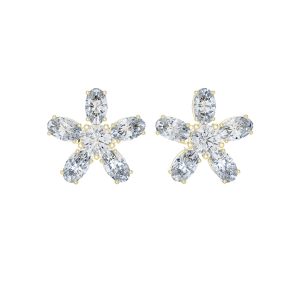 Round Cut Dimound Earring 14 k Gold for Wommen For Earring - pure carat