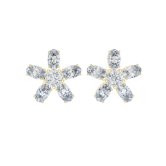 Round Cut Dimound Earring 14 k Gold for Wommen For Earring - pure carat