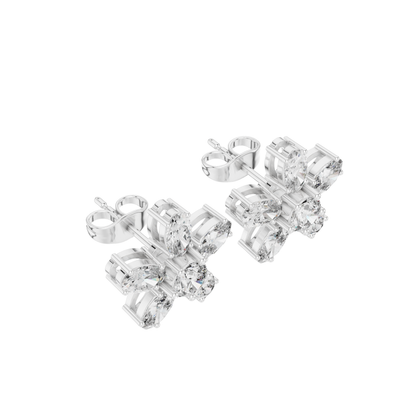 Round Cut Dimound Earring 14 k Gold for Wommen For Earring - pure carat