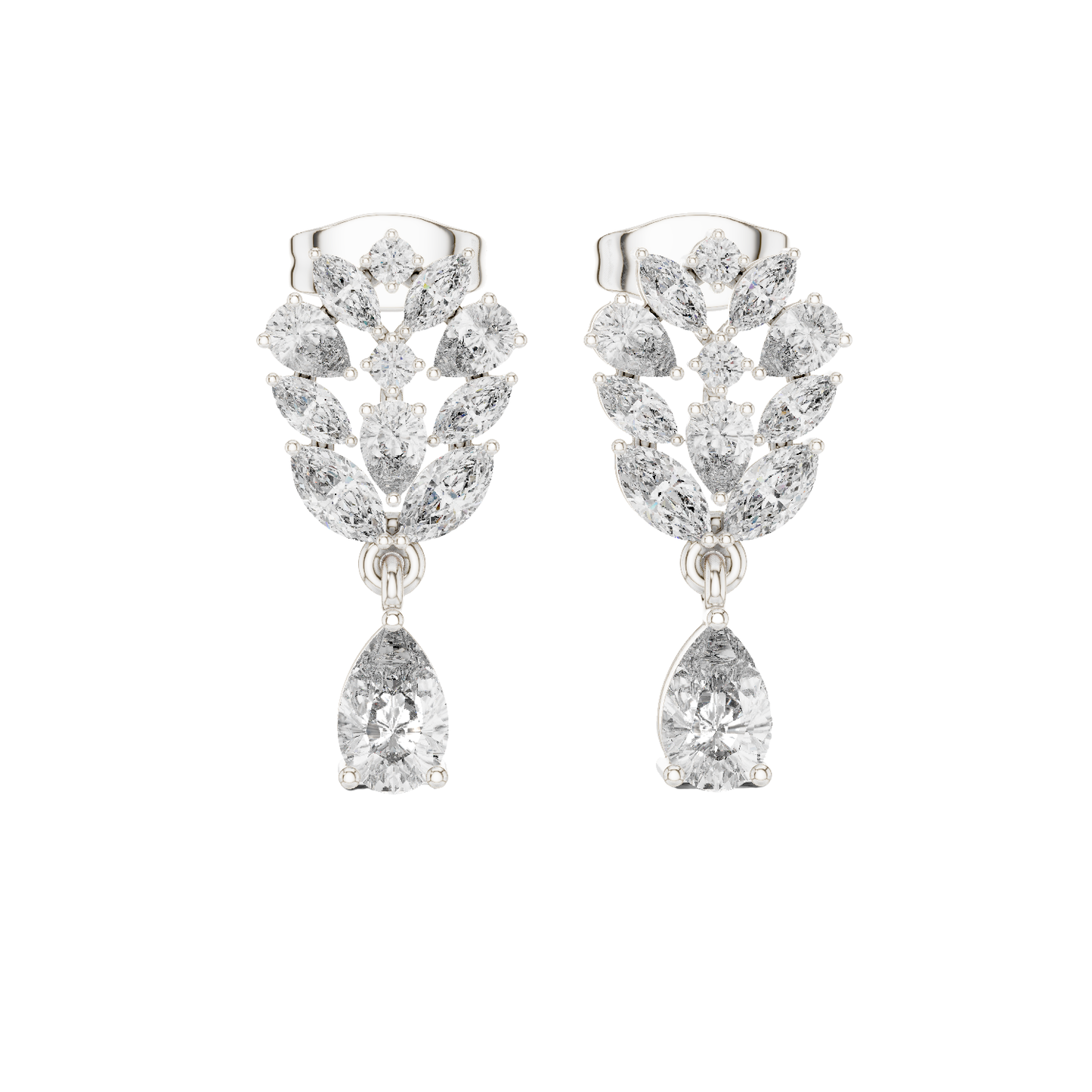 PRS / MRQ Cut Diamound Earring 14 K Yellow Gold Earring For Wommen - pure carat