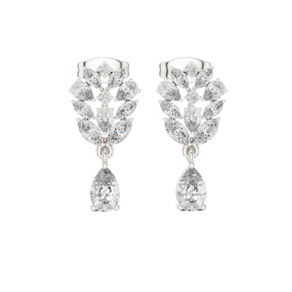 PRS / MRQ Cut Diamound Earring 14 K Yellow Gold Earring For Wommen - pure carat