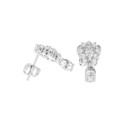 PRS / MRQ Cut Diamound Earring 14 K Yellow Gold Earring For Wommen - pure carat
