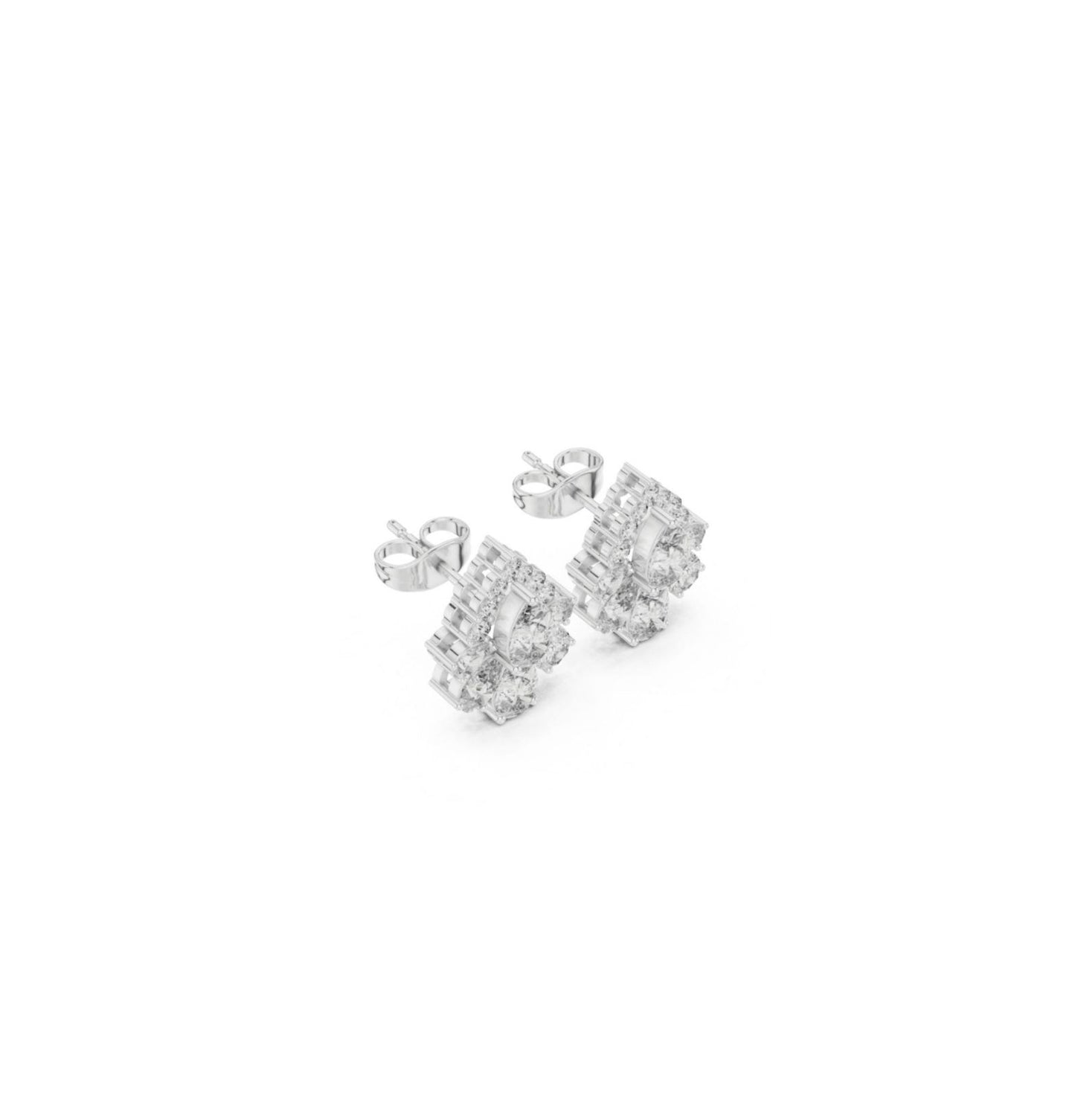 PRS / Round Cut Diamond Rose Gold 14 K Earring For Wommen |pure carat