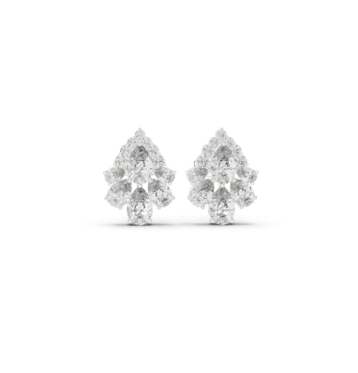 PRS / Round Cut Diamond Rose Gold 14 K Earring For Wommen |pure carat
