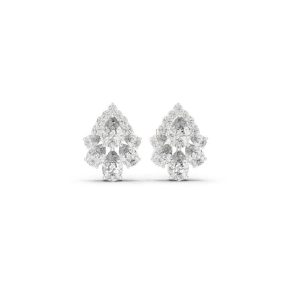 PRS / Round Cut Diamond Rose Gold 14 K Earring For Wommen |pure carat