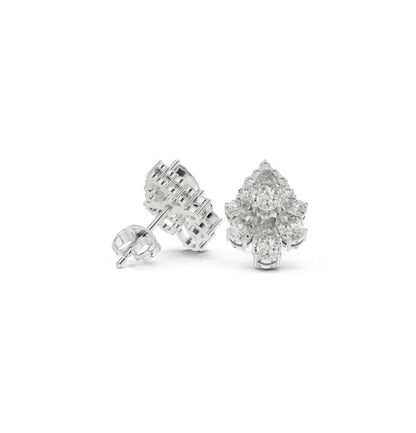 PRS / Round Cut Diamond Rose Gold 14 K Earring For Wommen |pure carat