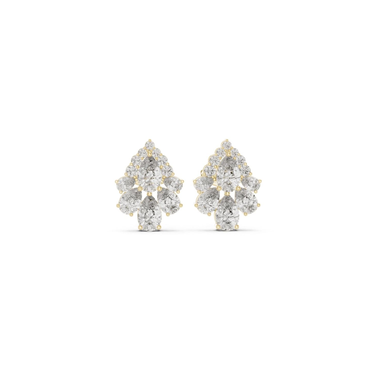 PRS / Round Cut Diamond Rose Gold 14 K Earring For Wommen |pure carat
