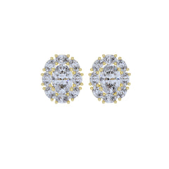 Oval Cut Dimond Earring 14 k Gold jwellery For wommen |pure carat