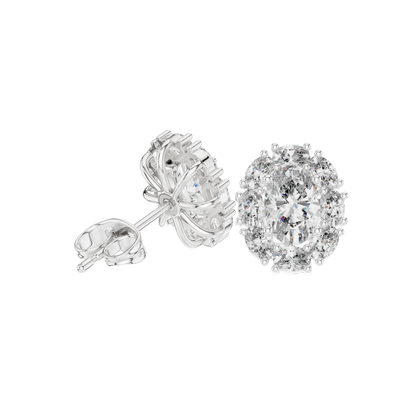 Oval Cut Dimond Earring 14 k Gold jwellery For wommen |pure carat