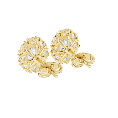 Oval Cut Dimond Earring 14 k Gold jwellery For wommen |pure carat