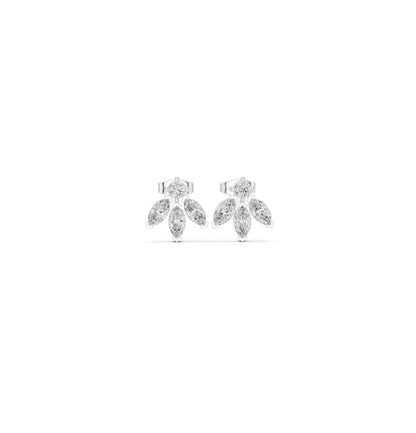 MRQ / Round Cut Diamond Yellow Gold 14 K White Earring For Wommen |pure carat