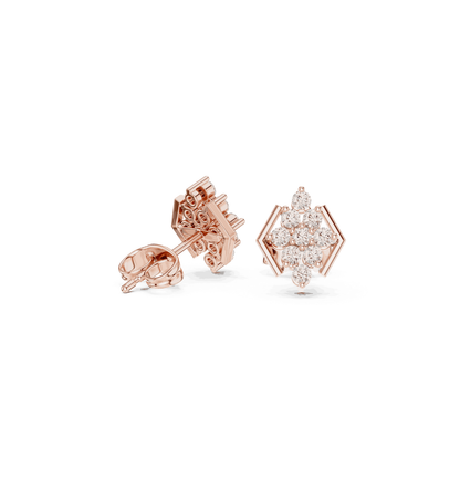 Round Cut Diamond Yellow Gold 14 K Earring For Wommen |pure carat