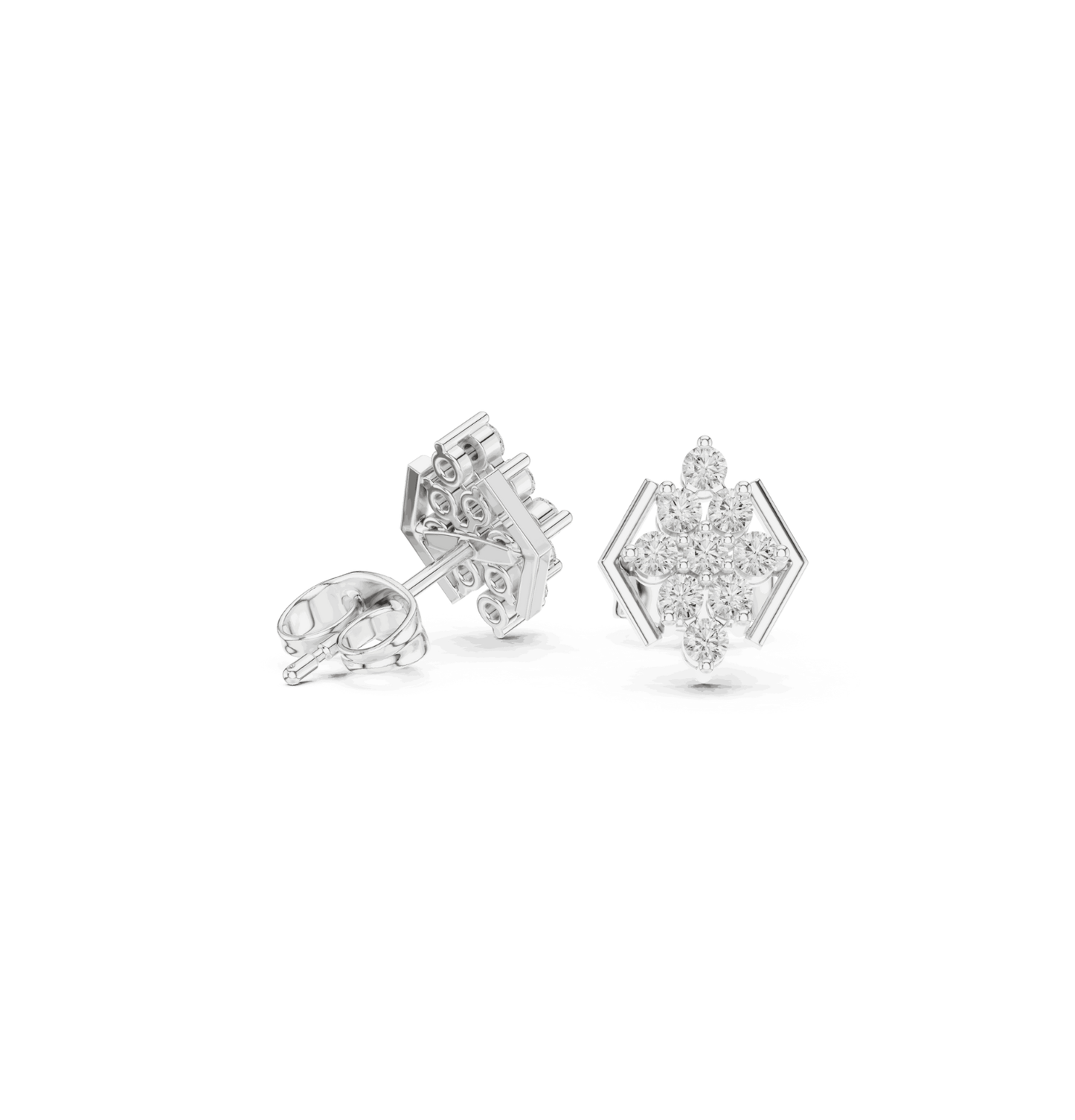 Round Cut Diamond Yellow Gold 14 K Earring For Wommen |pure carat