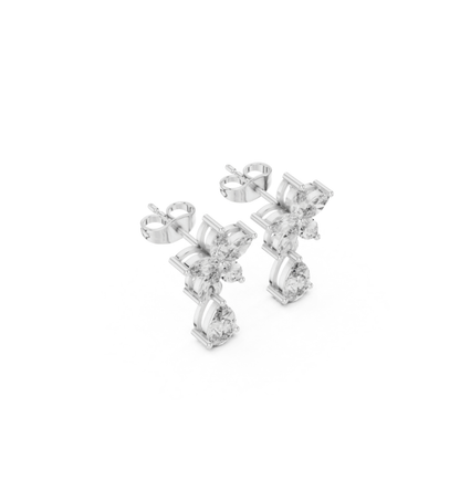 PRS / MRQ Cut Diamond Rose Gold 14 K Earring For Wommen |pure carat