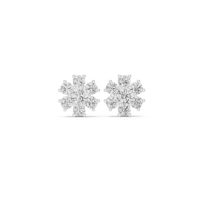 Round Cut Diamond Yellow Gold 14 K Earring For Wommen |pure carat