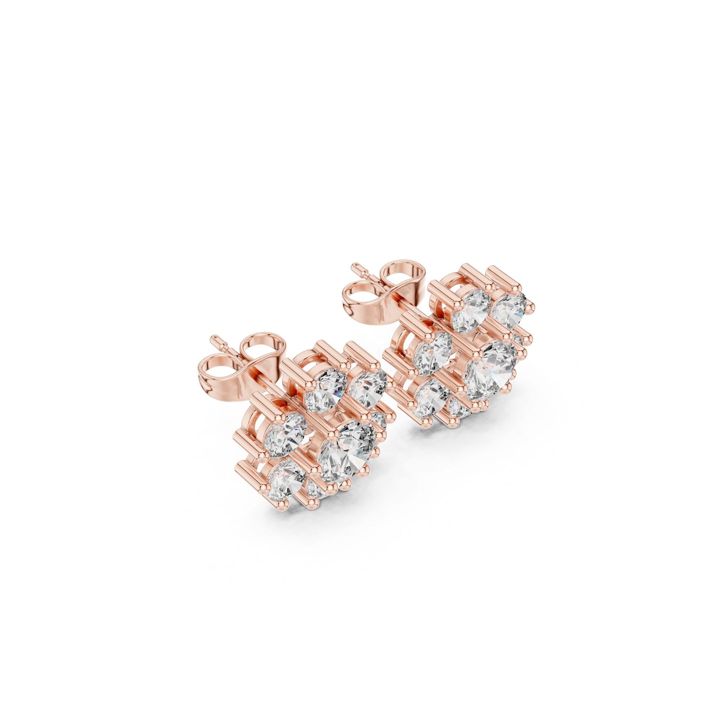 Round Cut Diamond Yellow Gold 14 K Earring For Wommen |pure carat