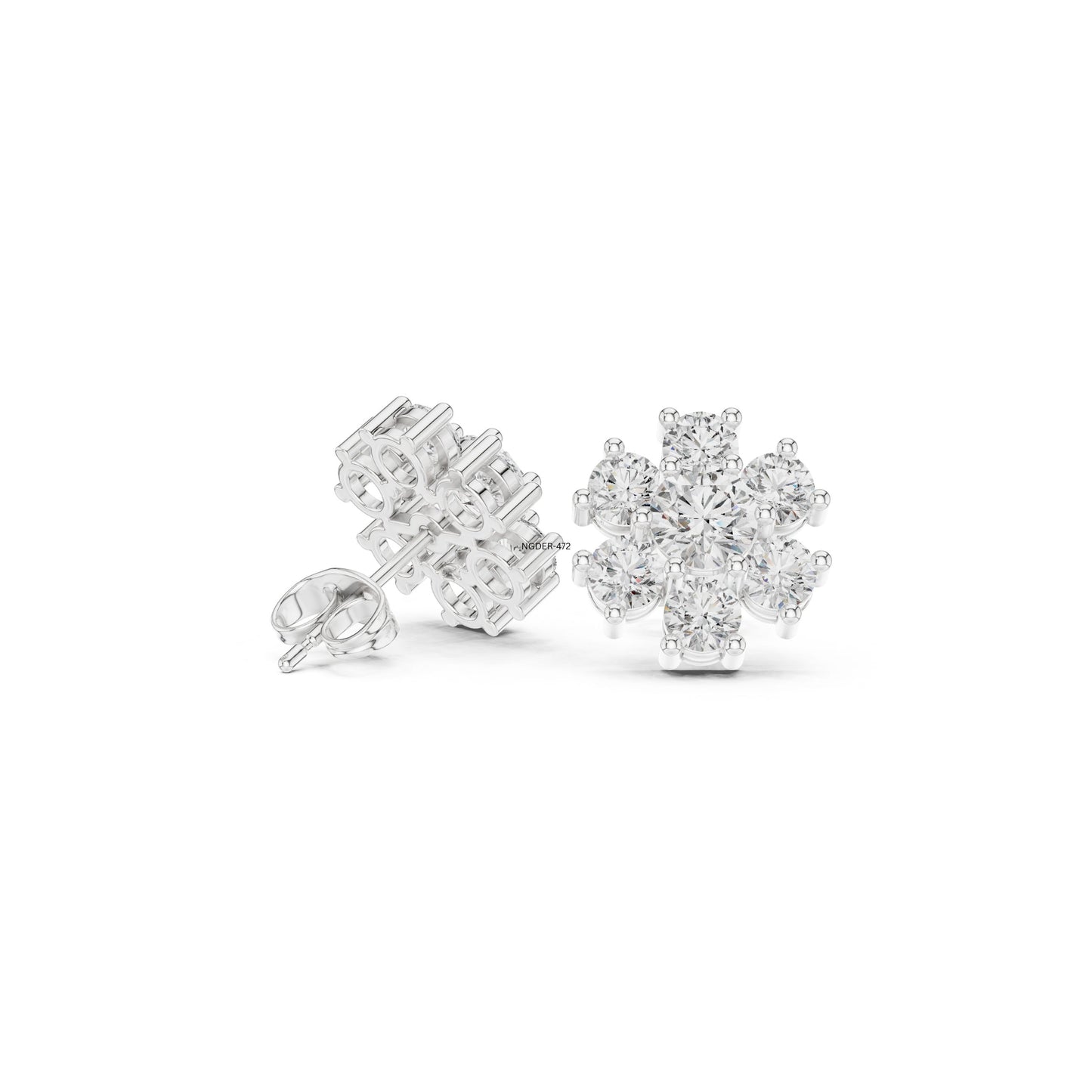 Round Cut Diamond Yellow Gold 14 K Earring For Wommen |pure carat