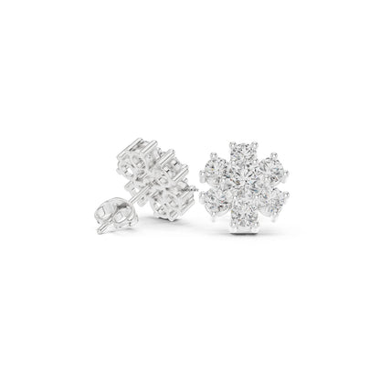 Round Cut Diamond Yellow Gold 14 K Earring For Wommen |pure carat