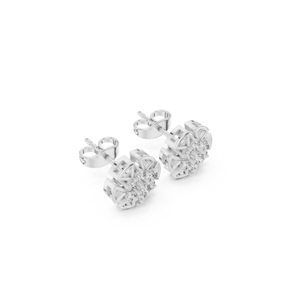 Round Cut Diamond Yellow Gold 14 K Earring For Wommen |pure carat