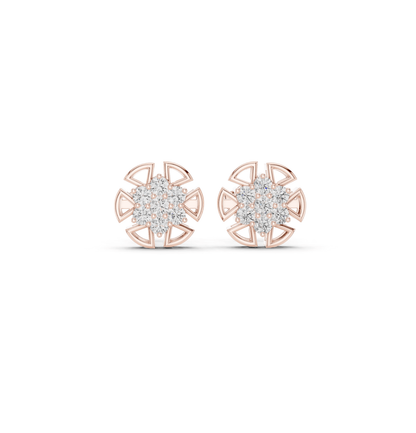 Round Cut Diamond Yellow Gold 14 K Earring For Wommen |pure carat