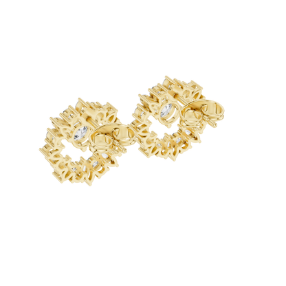 MRQ/ Round Cut Diamond Ring 14 K Yellow Gold Earring For Wommen |pure carat