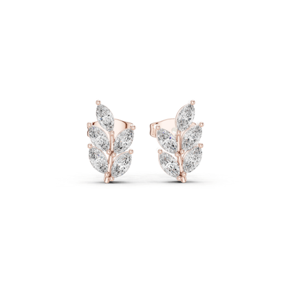 MRQ Cut Diamond Yellow Gold 14 K Earring For Wommen |pure carat