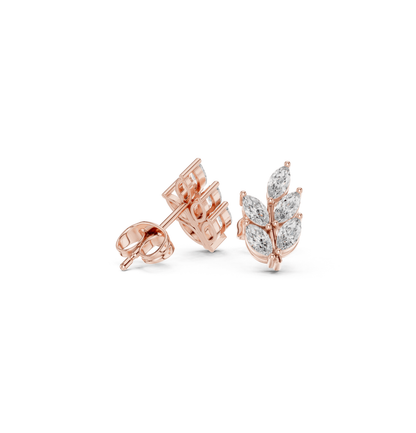MRQ Cut Diamond Yellow Gold 14 K Earring For Wommen |pure carat