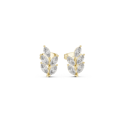 MRQ Cut Diamond Yellow Gold 14 K Earring For Wommen |pure carat