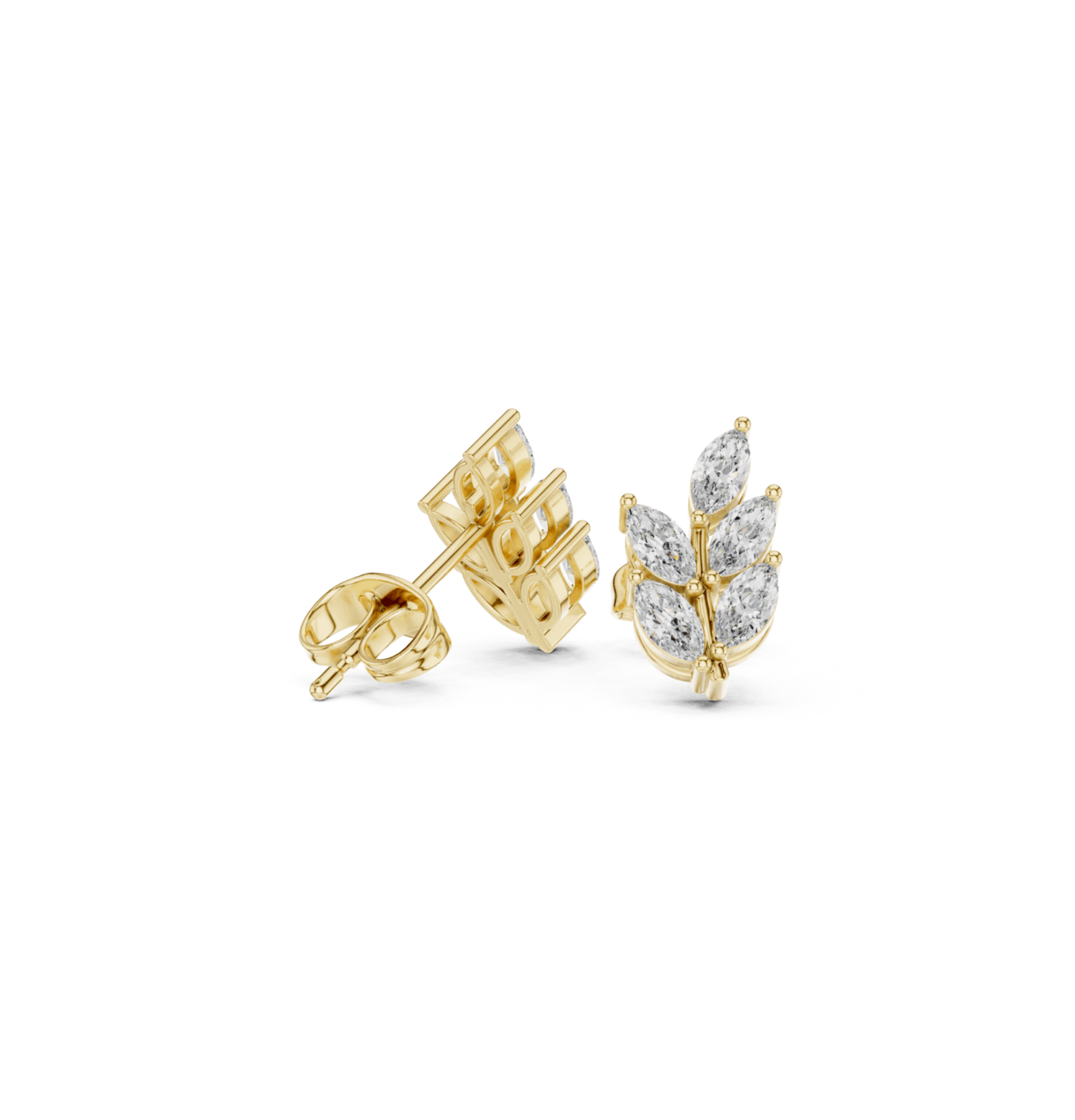 MRQ Cut Diamond Yellow Gold 14 K Earring For Wommen |pure carat