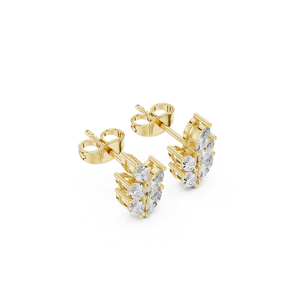 MRQ Cut Diamond Yellow Gold 14 K Earring For Wommen |pure carat
