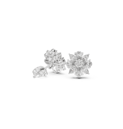 Round / MRQ / PRS Cut Diamond Rose Gold 14 K Earring For Wommen |pure carat