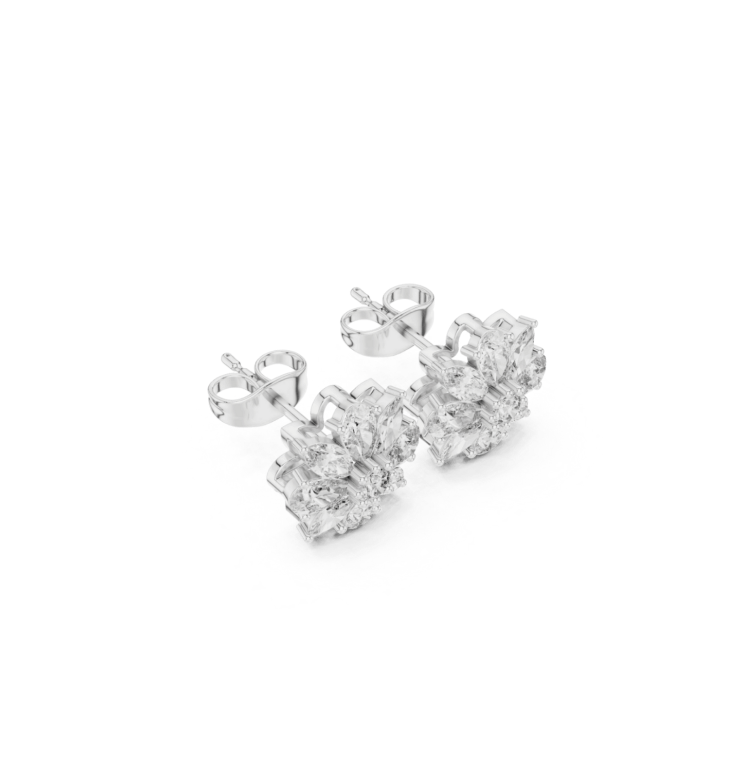 Round / MRQ / PRS Cut Diamond Rose Gold 14 K Earring For Wommen |pure carat