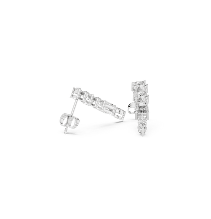 Emerald/MRQ/PRS Cut Diamond Rose Gold 14 K Earring For Wommen |pure carat