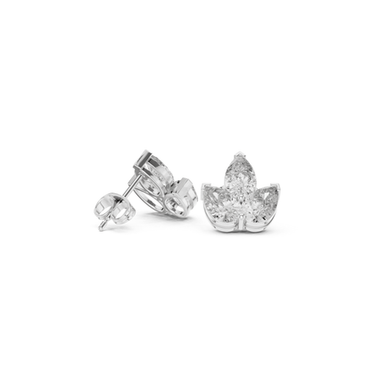 Pear Cut Diamond PInk Gold 14 K Earring For Wommen |pure carat