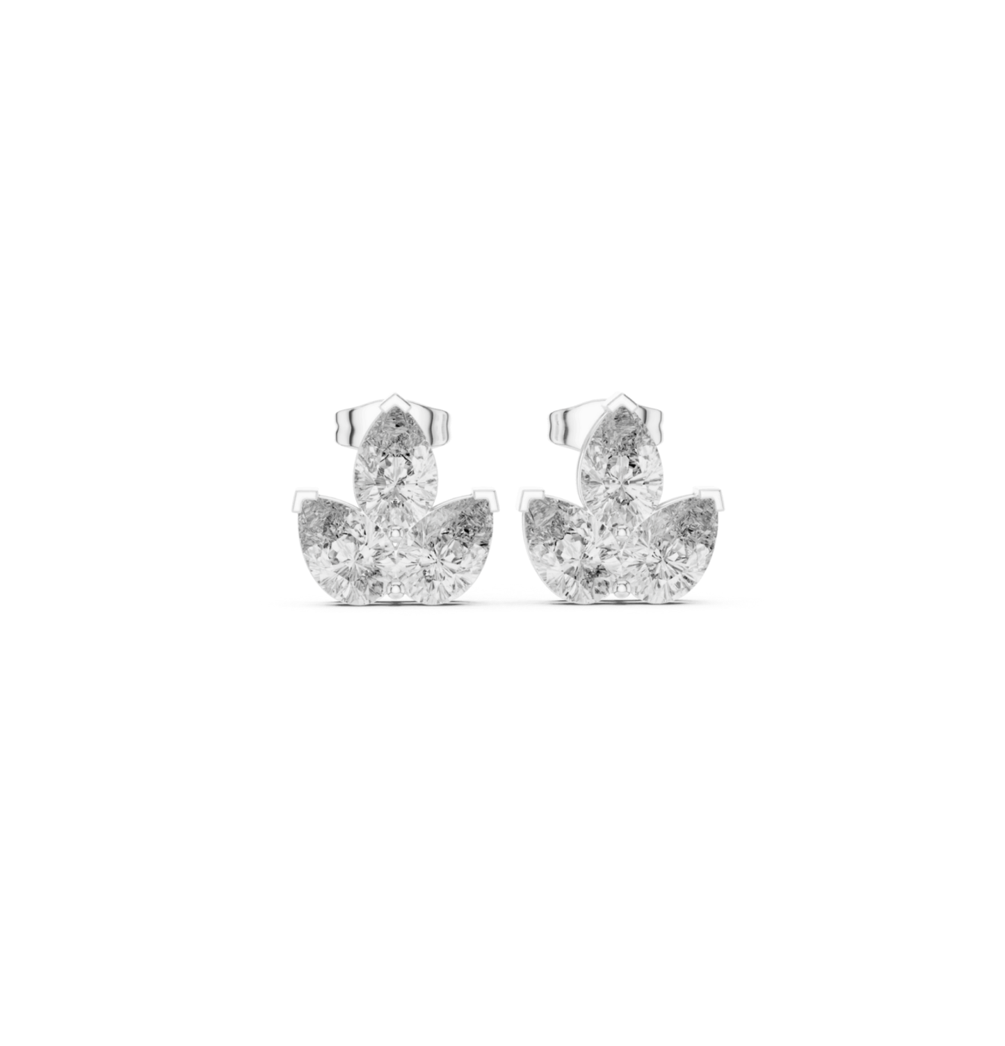 Pear Cut Diamond PInk Gold 14 K Earring For Wommen |pure carat