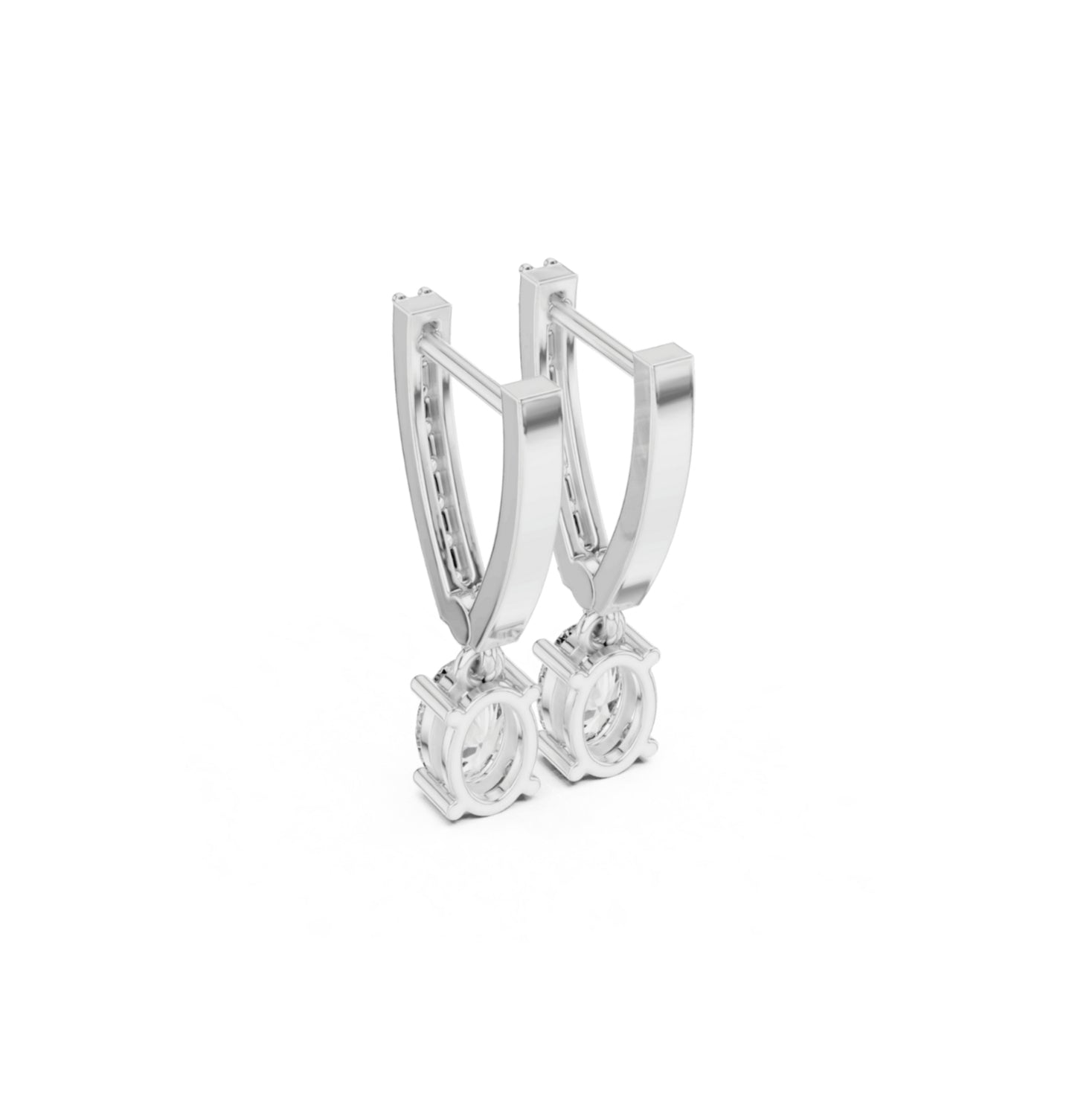 Round /Oval Cut Diamond Pink Gold 14 K Earring For Wommen |pure carat