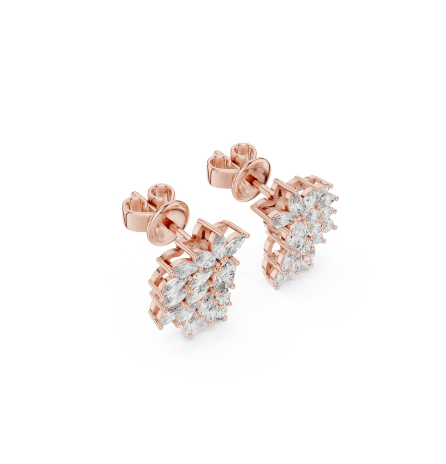 MRQ / Oval Cut Diamond Yellow Gold 14 K Earring For Wommen |pure carat
