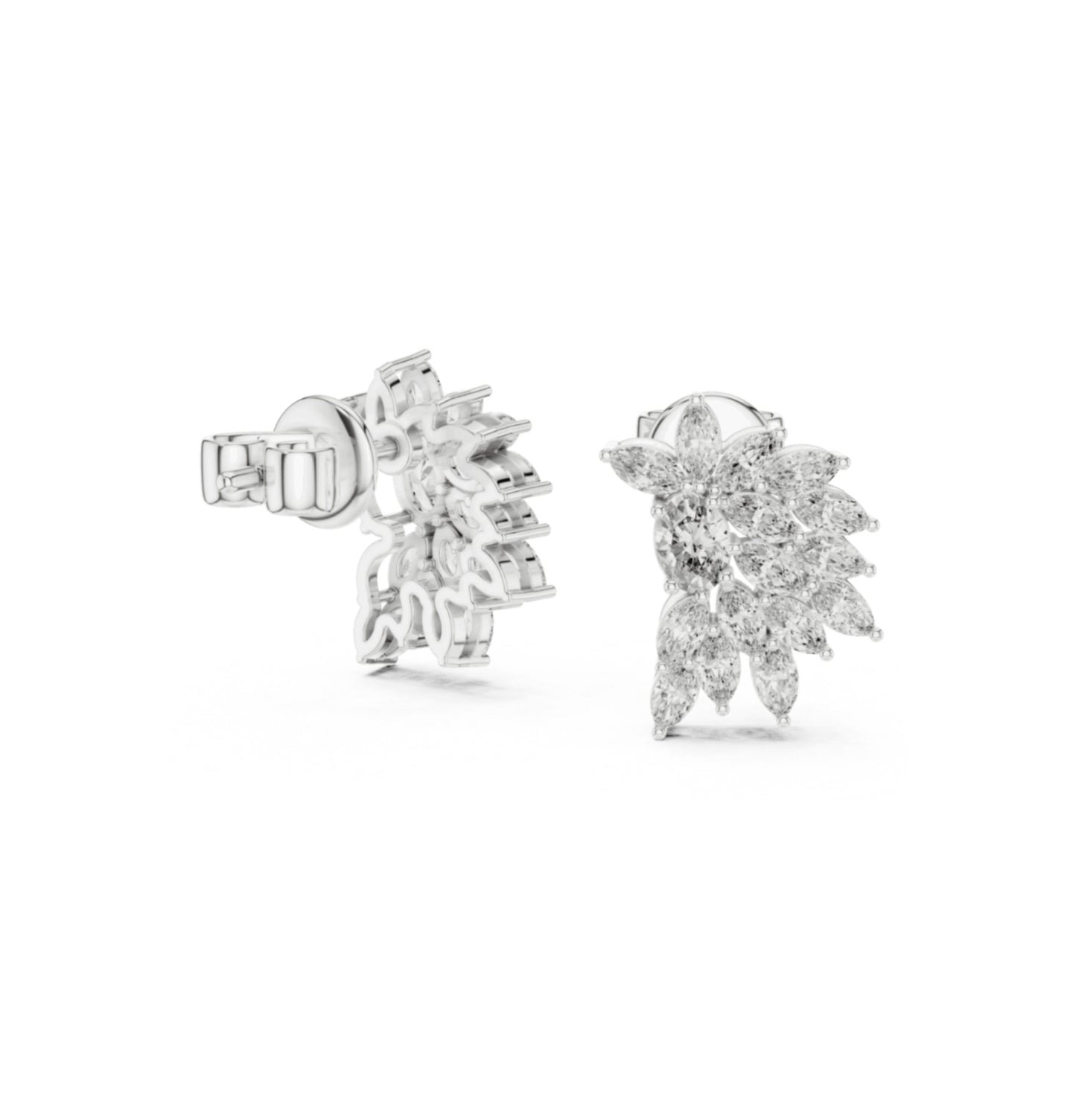MRQ / Oval Cut Diamond Yellow Gold 14 K Earring For Wommen |pure carat