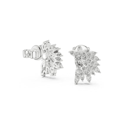 MRQ / Oval Cut Diamond Yellow Gold 14 K Earring For Wommen |pure carat