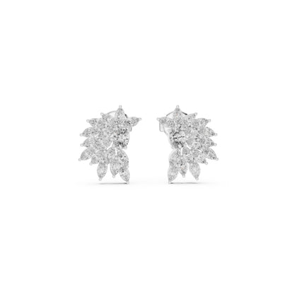 MRQ / Oval Cut Diamond Yellow Gold 14 K Earring For Wommen |pure carat