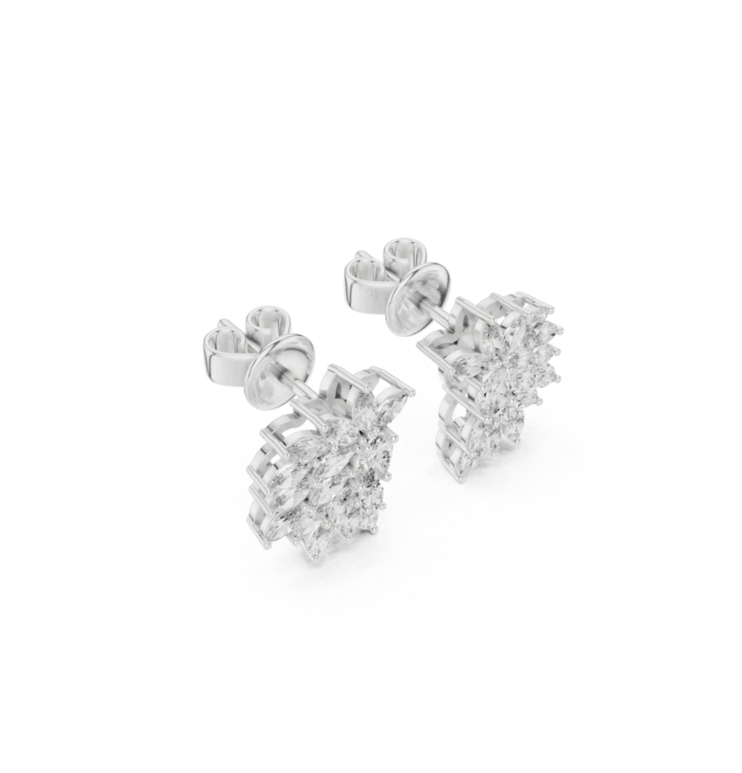 MRQ / Oval Cut Diamond Yellow Gold 14 K Earring For Wommen |pure carat