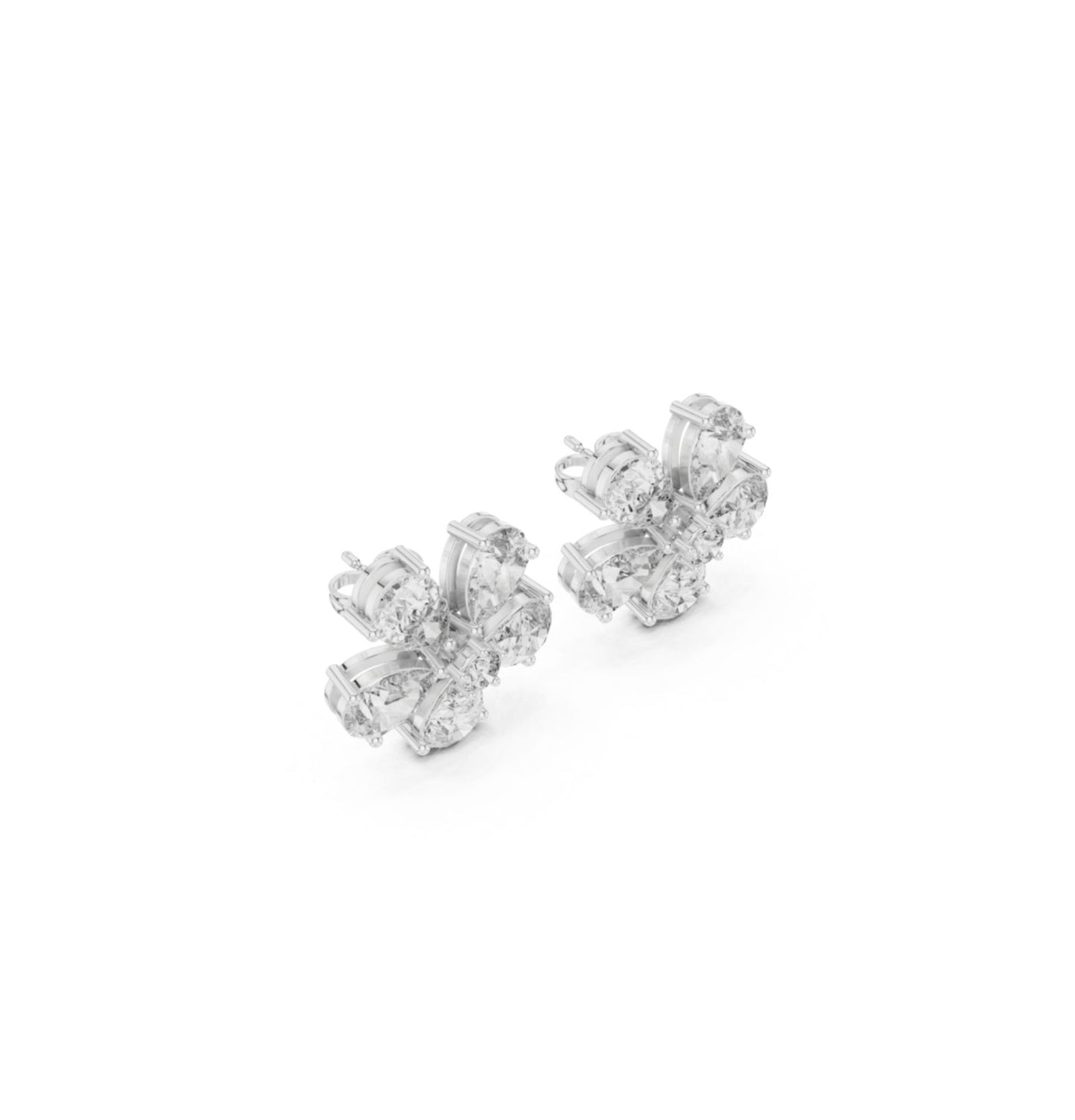 Round / PRS Cut Diamond Yellow Gold 14 K Earring For Wommen |pure carat