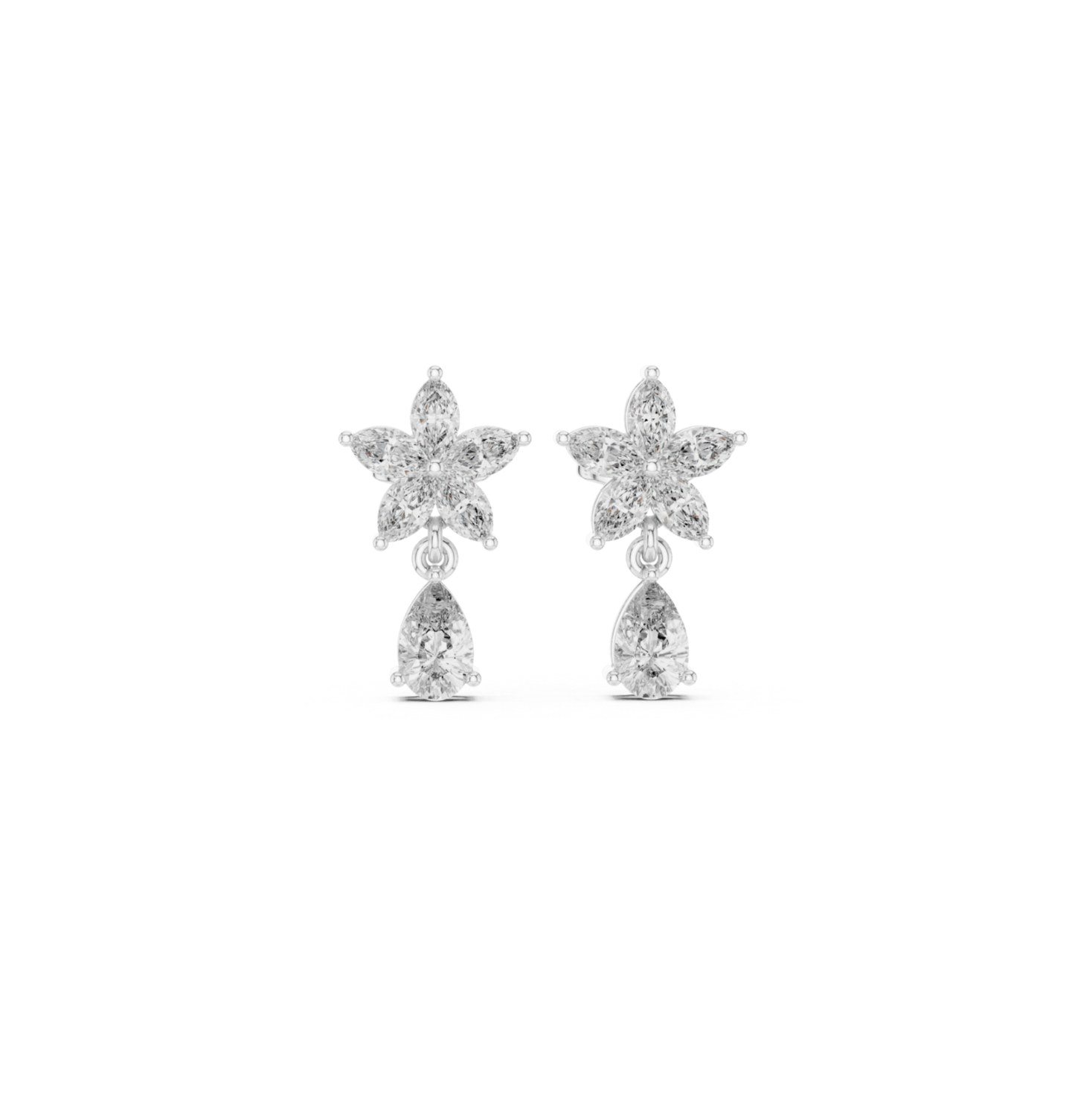 PRS / MRQ Cut Diamond Rose Gold 14 K Earring For Wommen |pure carat