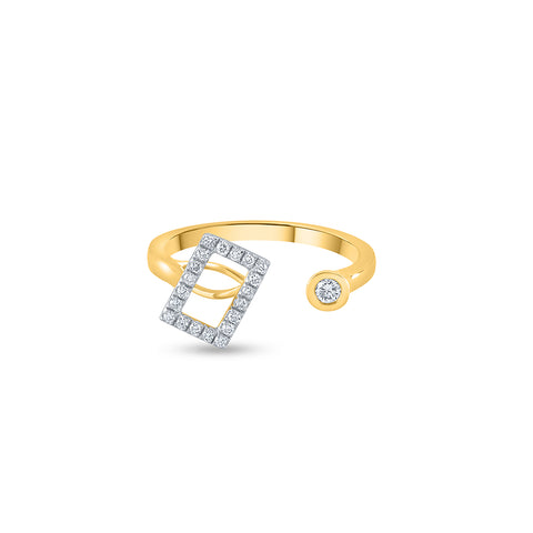 Adjustable Round Diamond Ring with Modern Twist – PureCarat