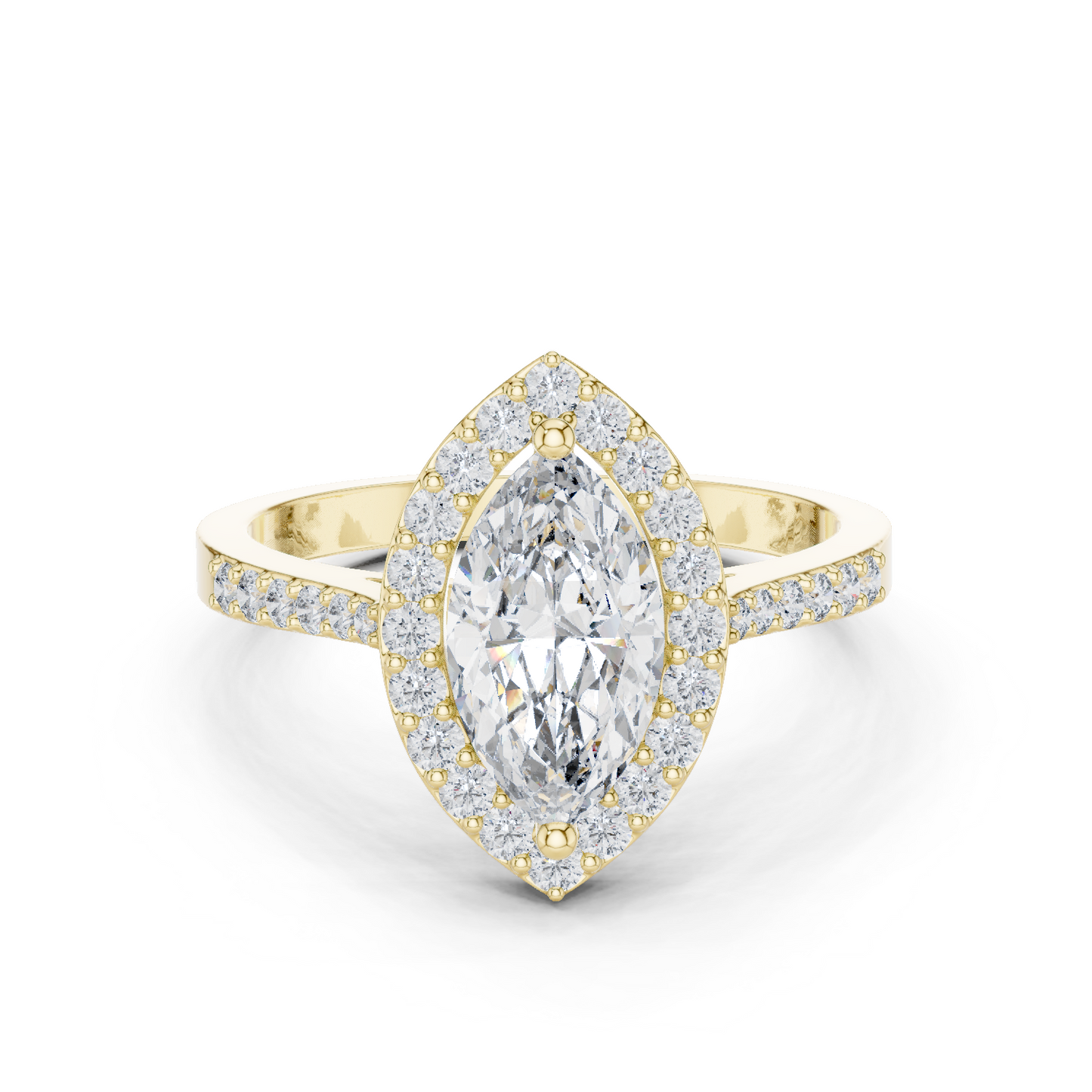 "Purecarat Marquise Diamond Ring in yellow gold"