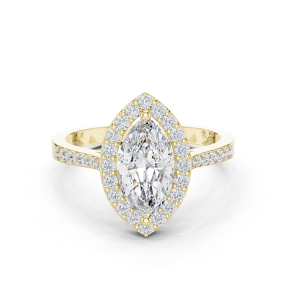 "Purecarat Marquise Diamond Ring in yellow gold"