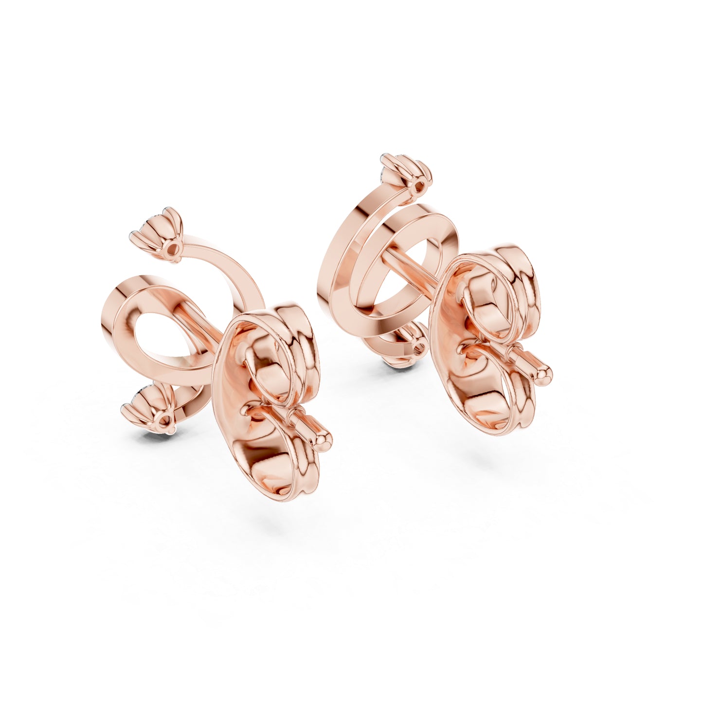 14K Yellow Gold Round Lab-Grown Diamond Earrings for Women | Office Wear | Pure Carat
